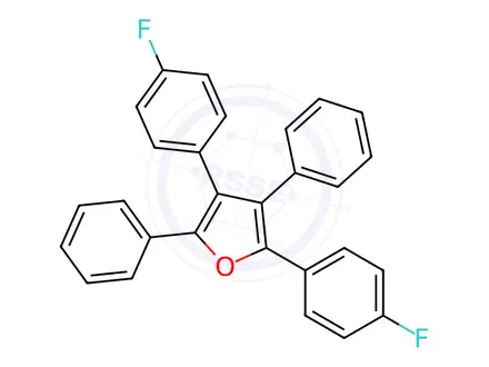Chemical structure of 2,4-Bis(4-Fluorophenyl)-3,5-Diphenylfuran