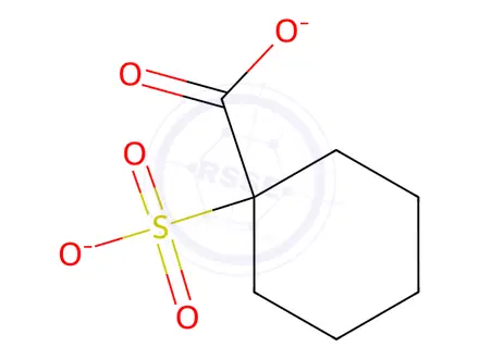 Chemical structure of disodium 1-sulphonatocyclohexanecarboxylate