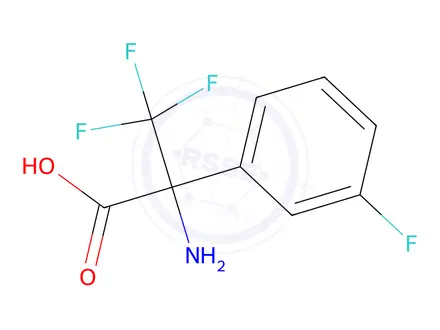 Chemical structure of 2-amino-3,3,3-trifluoro-2-(3-fluorophenyl)propanoic acid