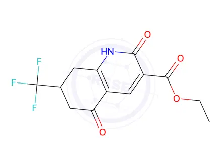 Chemical structure of Ethyl 2,5-dioxo-7-(trifluoromethyl)-1,2,5,6,7,8-hexahydroquinoline-3-carboxylate