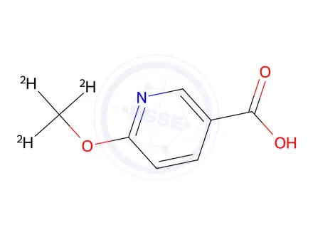 Chemical structure of 6-(methoxy-d3)pyridine-3-carboxylic acid