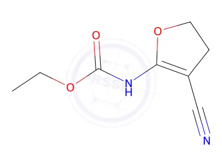 Chemical structure of Carbamic acid, (3-cyano-4,5-dihydro-2-furanyl)-, ethyl ester (9CI)