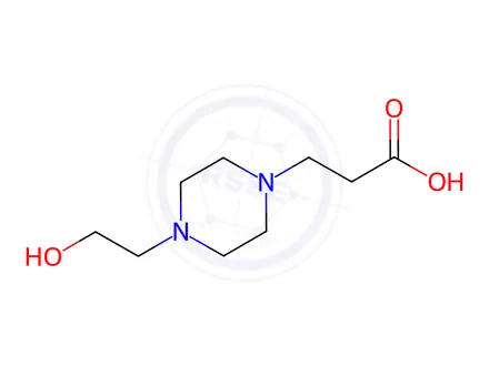 Chemical structure of 3-[4-(2-HYDROXY-ETHYL)-PIPERAZIN-1-YL]-PROPIONIC ACID 2HCL