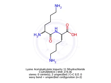 Chemical structure of Lysine Acetylsalicylate Impurity 11 Dihydrochloride