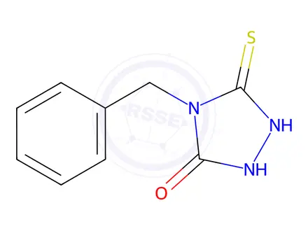Chemical structure of 4-(Phenylmethyl)-5-thioxo-1,2,4-triazolidin-3-one
