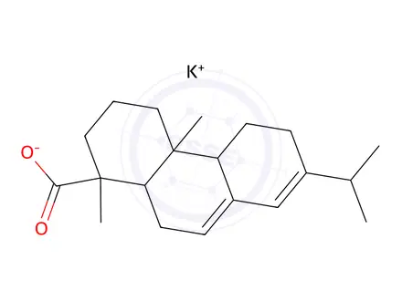 Chemical structure of potassium abietate
