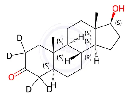Chemical structure of Dihydro Testosterone D4