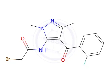 Chemical structure of 2-Bromo-N-[4-(2-fluorobenzoyl)-1,3-dimethyl-1H-pyrazol-5-yl]-acetamide