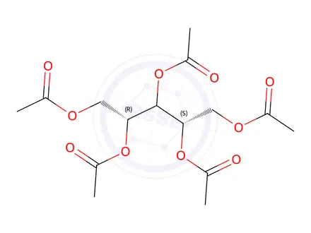 Chemical structure of 1-O,2-O,3-O,4-O,5-O-Pentaacetyl-D-xylitol