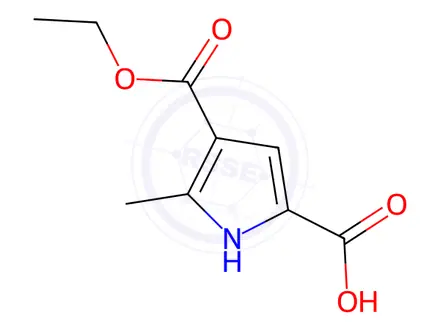 Chemical structure of 4-(ethoxycarbonyl)-5-methyl-1H-pyrrole-2-carboxylic acid