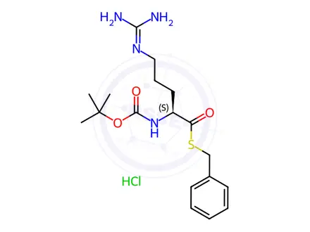 Chemical structure of Boc-Arg-SBzl·HCl