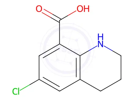 Chemical structure of 6-Chloro-1,2,3,4-tetrahydroquinoline-8-carboxylic acid