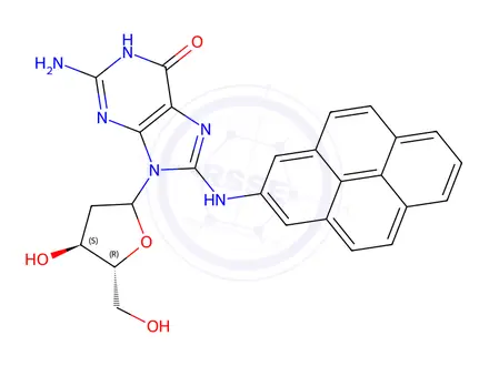 Chemical structure of N-(deoxyguanosin-8-yl)-2-aminopyrene