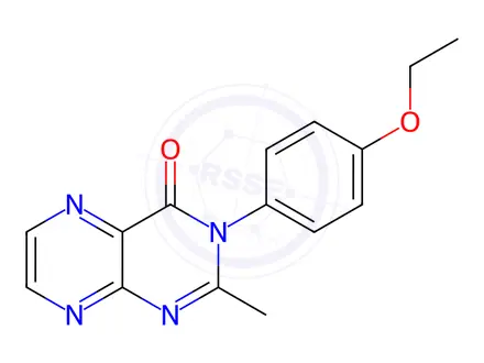 Chemical structure of 3-(p-Ethoxyphenyl)-2-methyl-4(3H)-pteridinone