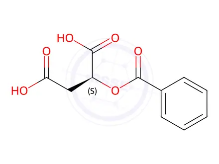 Chemical structure of (-)-2-O-Benzoyl-L-malic acid