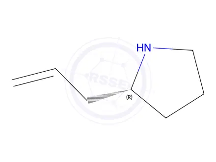 Chemical structure of (R)-2-allylpyrrolidine
