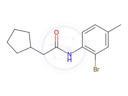 Chemical structure of n-(2-Bromo-4-methylphenyl)-2-cyclopentylacetamide