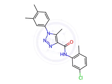 Chemical structure of N-(5-chloro-2-methylphenyl)-1-(3,4-dimethylphenyl)-5-methyl-1H-1,2,3-triazole-4-carboxamide