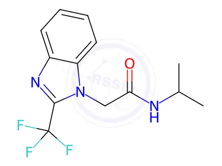 Chemical structure of N-(Propan-2-yl)-2-[2-(trifluoromethyl)-1H-1,3-benzodiazol-1-yl]acetamide