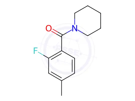 Chemical structure of (2-Fluoro-4-methylphenyl)(piperidin-1-yl)methanone