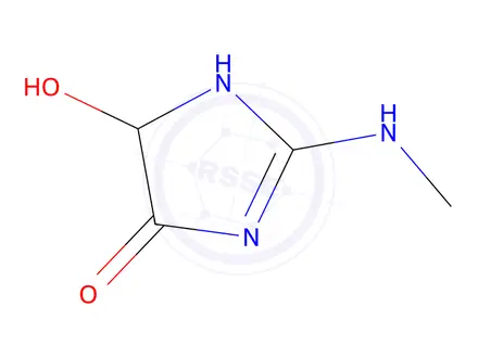 Chemical structure of 5-Hydroxy-2-(methylamino)-1H-imidazol-4(5H)-one