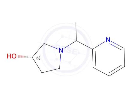 Chemical structure of (S)-1-(1-Pyridin-2-yl-ethyl)-pyrrolidin-3-ol