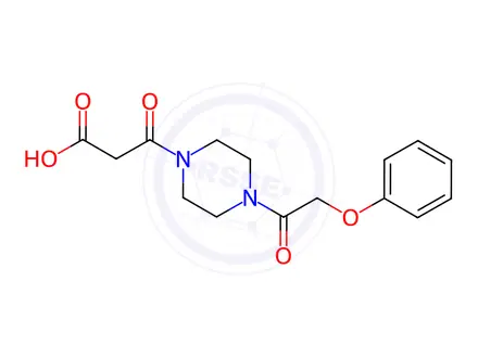 Chemical structure of 3-Oxo-3-[4-(2-phenoxyacetyl)-1-piperazinyl]propanoic acid