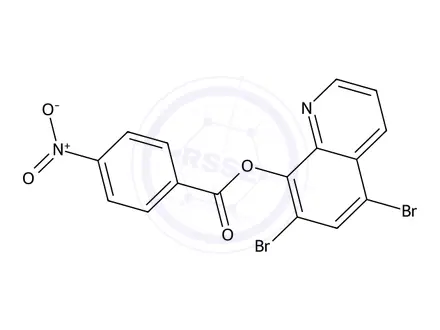 Chemical structure of 5,7-Dibromoquinolin-8-yl 4-nitrobenzoate