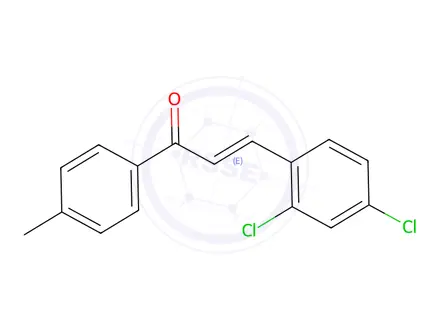 Chemical structure of (2E)-3-(2,4-Dichlorophenyl)-1-(4-methylphenyl)prop-2-en-1-one
