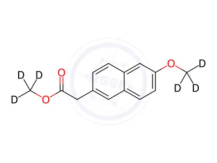 Chemical structure of Methyl 6-Methoxy-2-naphthylacetate-d6