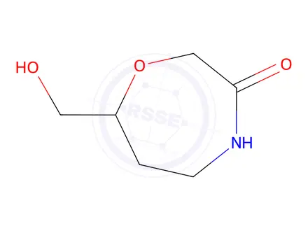Chemical structure of 7-(Hydroxymethyl)-1,4-oxazepan-3-one