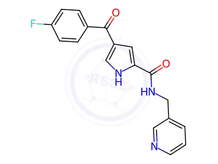Chemical structure of 4-(4-Fluorobenzoyl)-N-[(pyridin-3-yl)methyl]-1H-pyrrole-2-carboxamide