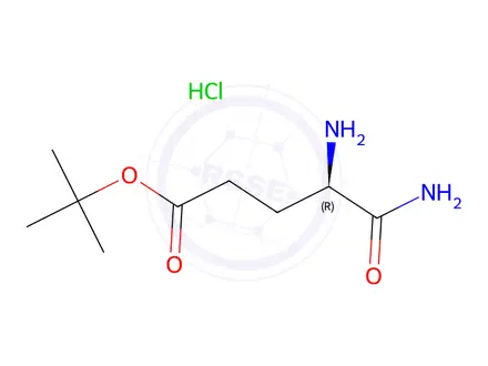 Chemical structure of H-D-Glu(OtBu)-NH2. HCl (F-4295.1000)