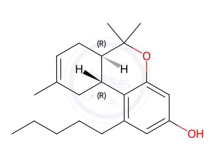 Chemical structure of Ortho-Delta 8-Tetrahydrocannabinol
