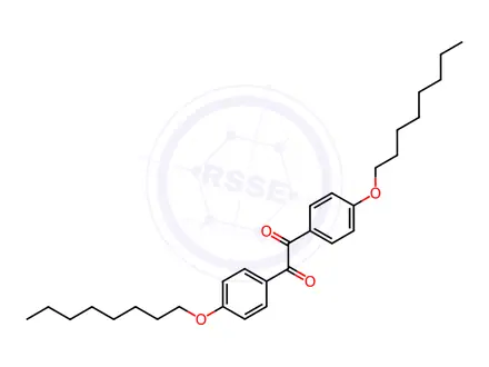 Chemical structure of 1,2-Ethanedione, 1,2-bis[4-(octyloxy)phenyl]-