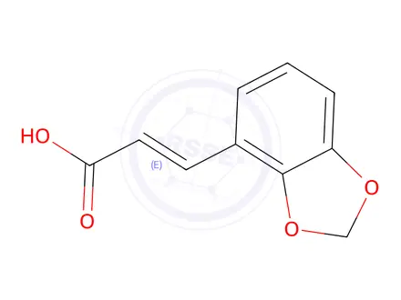 Chemical structure of 2,3-Methylenedioxycinnamic Acid