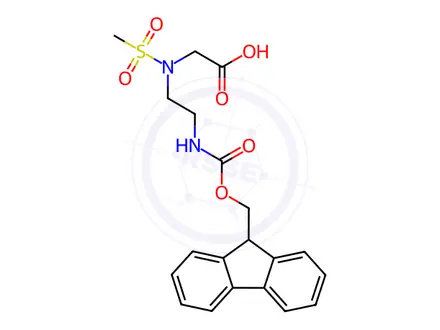 Chemical structure of glycine, n-[2-[[(9h-fluoren-9-ylmethoxy)carbonyl]amino]ethyl]-n-(methylsulfonyl)-
