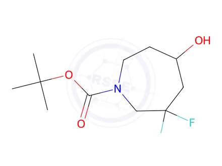 Chemical structure of tert-butyl 3,3-difluoro-5-hydroxy-azepane-1-carboxylate