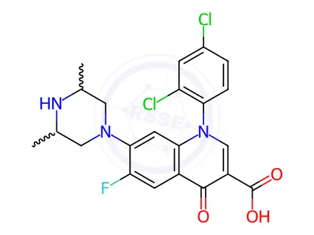 Chemical structure of Temafloxacin Impurity 172