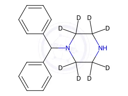 Chemical structure of 1-Benzhydrylpiperazine-d8