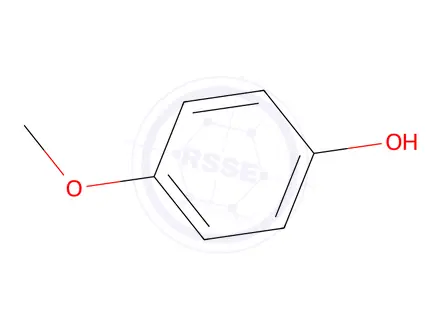 Chemical structure of 4-Methoxyphenol