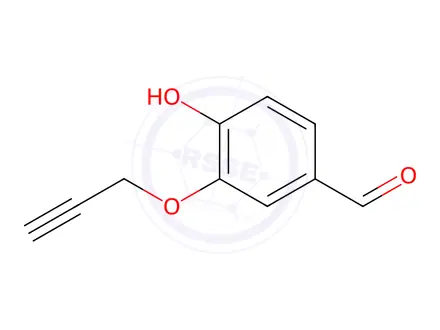 Chemical structure of Benzaldehyde, 4-hydroxy-3-(2-propyn-1-yloxy)-