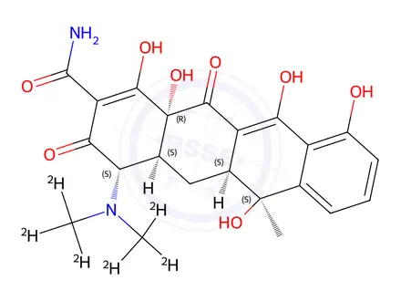 Chemical structure of Tetracycline-d6