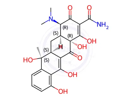Chemical structure of 4-Epitetracycline(Qualitative)