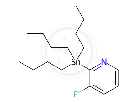 Chemical structure of 3-Fluoro-2-(tributylstannyl)pyridine