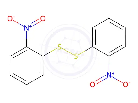 Chemical structure of 1,2-bis(2-nitrophenyl)disulfane