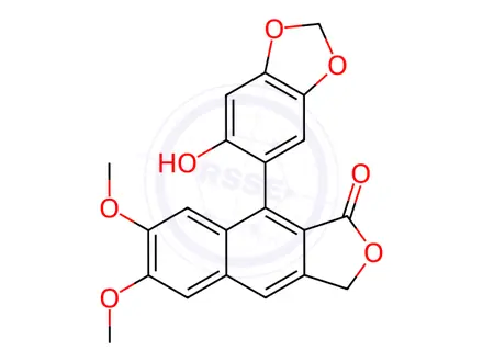 Chemical structure of Justicidin H