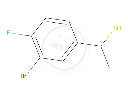 Chemical structure of 1-(3-Bromo-4-fluorophenyl)ethane-1-thiol