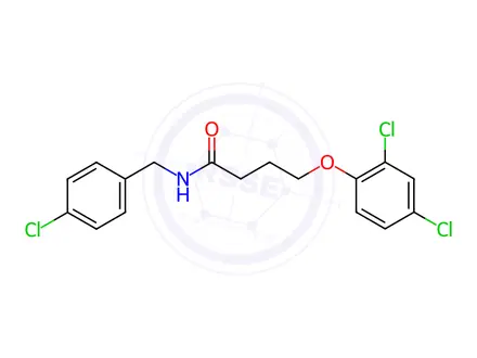 Chemical structure of N-[(4-Chlorophenyl)methyl]-4-(2,4-dichlorophenoxy)butanamide