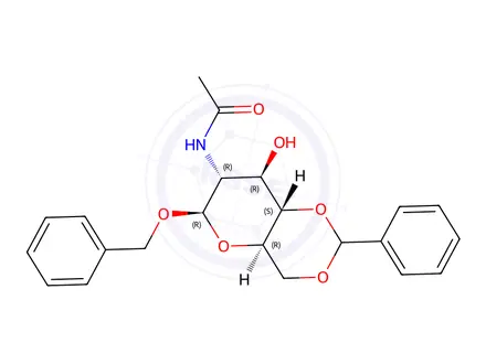 Chemical structure of Benzyl 2-Acetamido-4,6-O-Benzylidene-2-Deoxy-β-D-Glucopyranoside